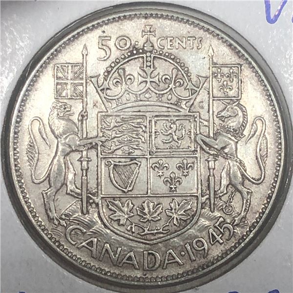 1945 King George VI 50 Cents