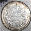 Image 1 : 1947 Curved Right King George VI 50 Cents UNC