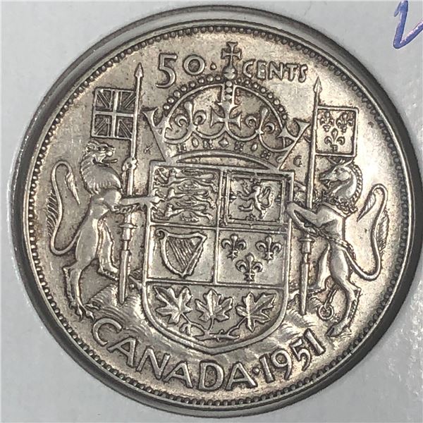 1951 King George VI 50 Cents