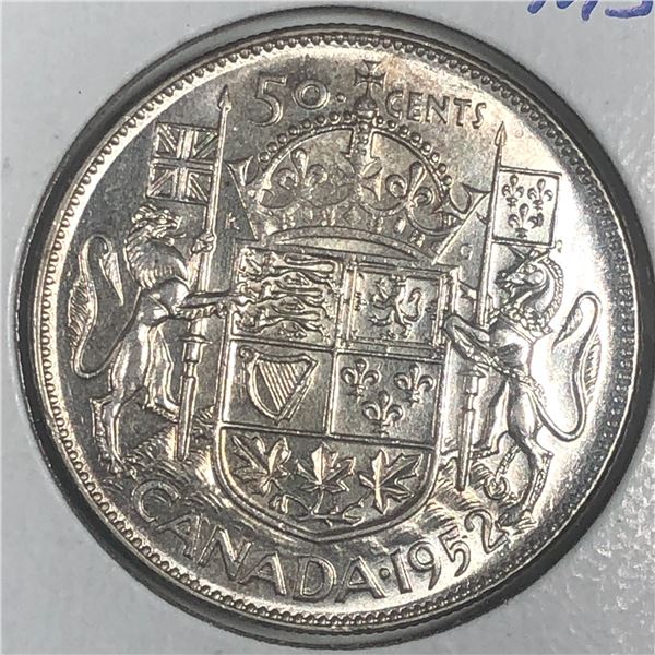 1952 King George VI 50 Cents Choice UNC