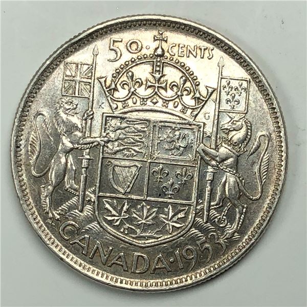 1953 Queen Elizabeth 50 Cents