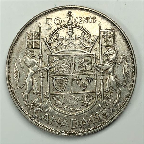 1953 Queen Elizabeth 50 Cents