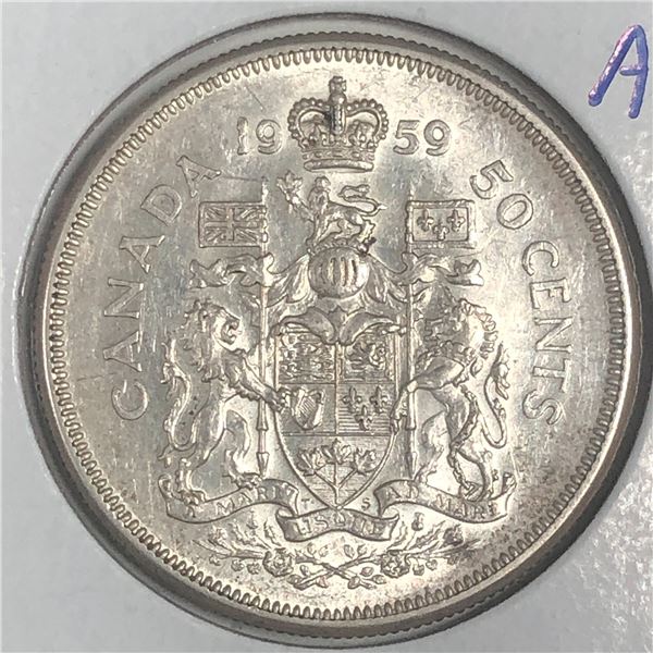 1959 Queen Elizabeth 50 Cents