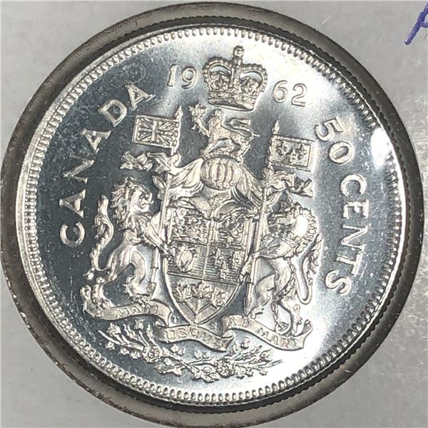 1962 Queen Elizabeth 50 Cents PL-66 Heavy Cameo