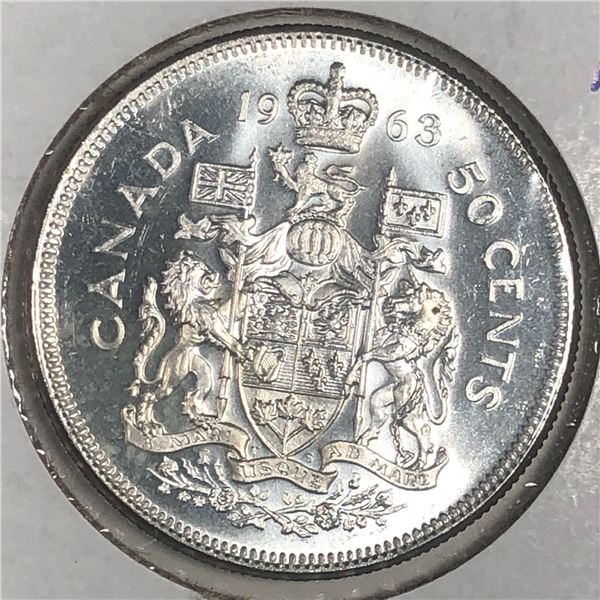 1963 Queen Elizabeth 50 Cents PL-65