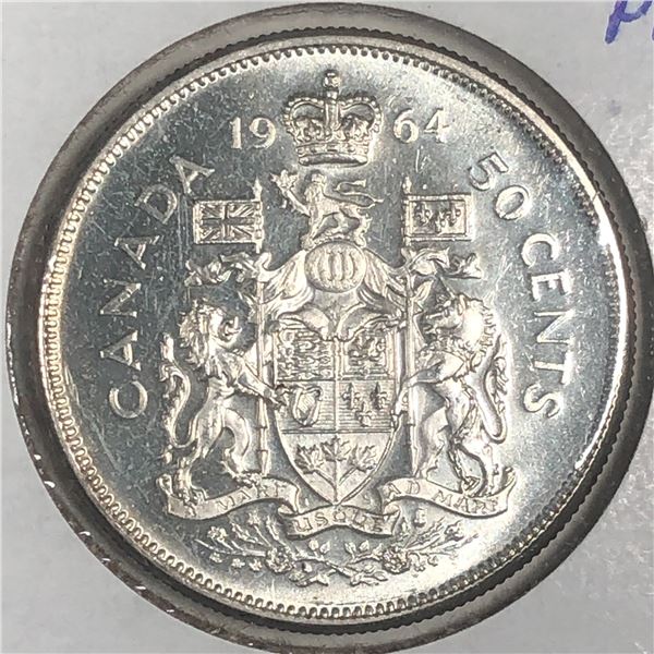 1964 Queen Elizabeth 50 Cents PL-66