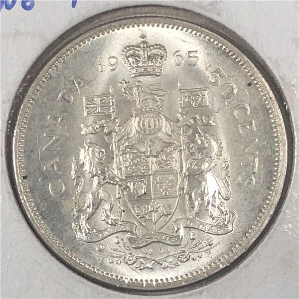 1965 Queen Elizabeth 50 Cents