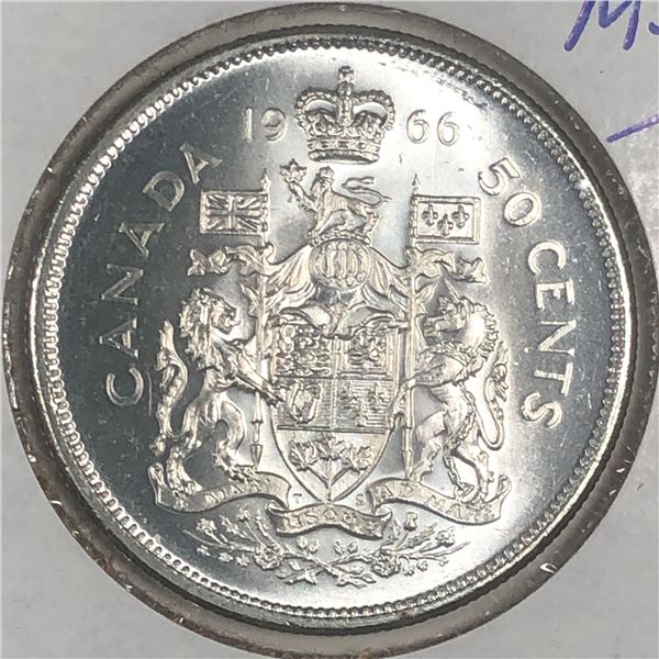 1966 Queen Elizabeth 50 Cents