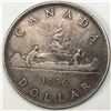 Image 1 : 1936 King George V Canadian Silver Dollar Circ