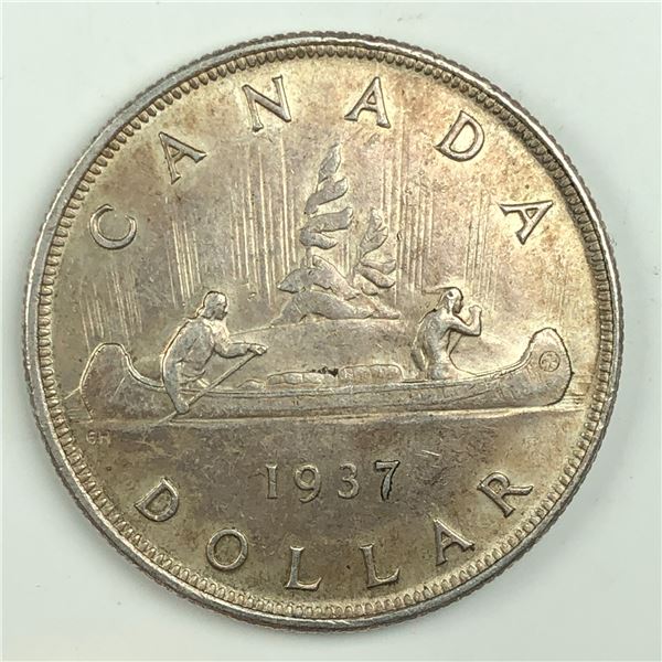 1937 King George VI Canadian Silver Dollar