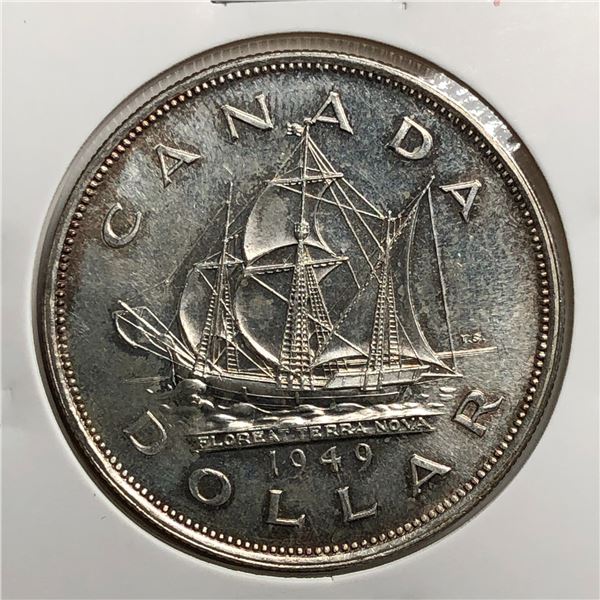 1949 King George VI Canadian Silver Dollar UNC