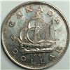 Image 1 : 1949 King George VI Canadian Silver Dollar UNC