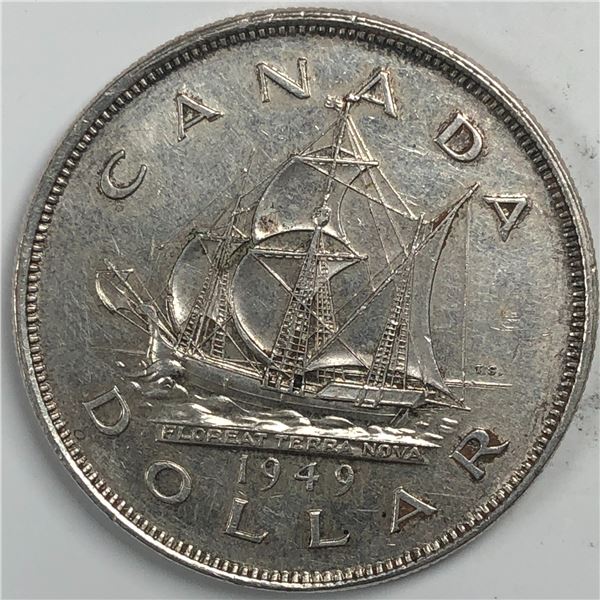 1949 King George VI Canadian Silver Dollar UNC