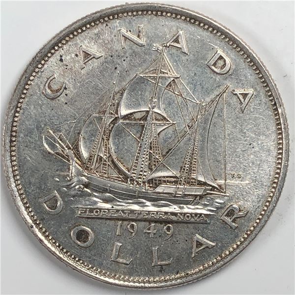 1949 King George VI Canadian Silver Dollar UNC