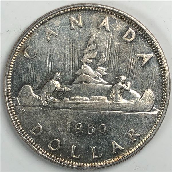 1950 King George VI Canadian Silver UNC