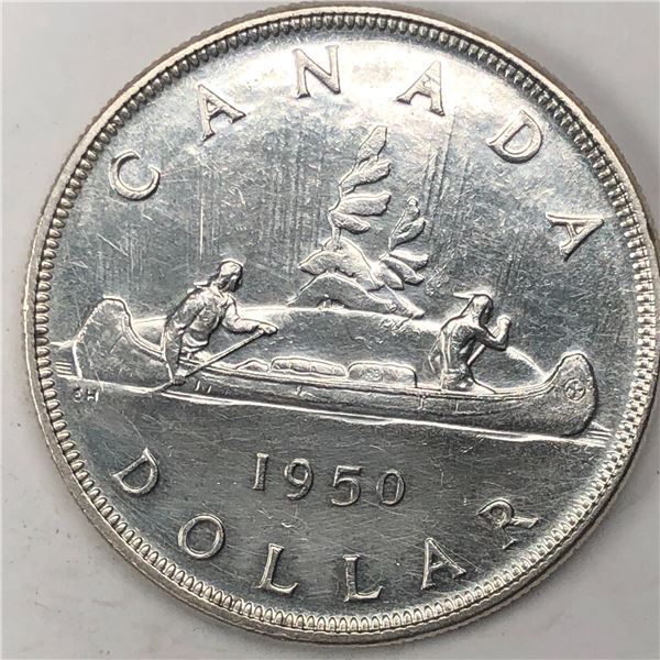 1950 King George VI Canadian Silver AU-UNC