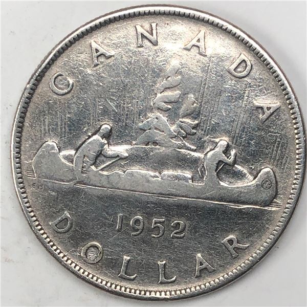 1952 King George VI Canadian Silver Dollar FWL Pocket Piece