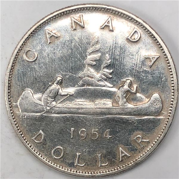 1954 FWL Queen Elizabeth II Canadian Silver Dollar