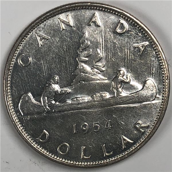 1954 FWL Queen Elizabeth II Canadian Silver Dollar