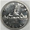 Image 1 : 1956 Queen Elizabeth II Canadian Silver Dollar