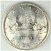 Image 1 : 1963 Queen Elizabeth II Canadian Silver Dollar