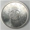 Image 1 : 1964 Queen Elizabeth II Canadian Silver Dollar UNC