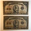 2X-1923 25 Cent Shinplaster DC-24c Letter C Campbell/Clark