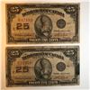 2X-1923 25 Cent Shinplaster DC-24c Letter E Campbell/Clark