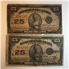 2X-1923 25 Cent Shinplaster DC-24c Letter K Campbell/Clark