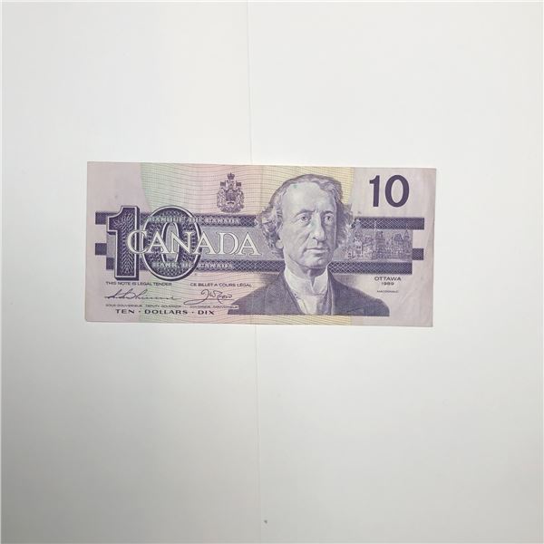 1-1989 10 Dollar Bill