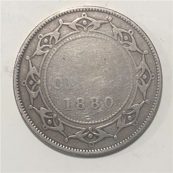 Newfoundland .50 cents 1880 SEMI KEY