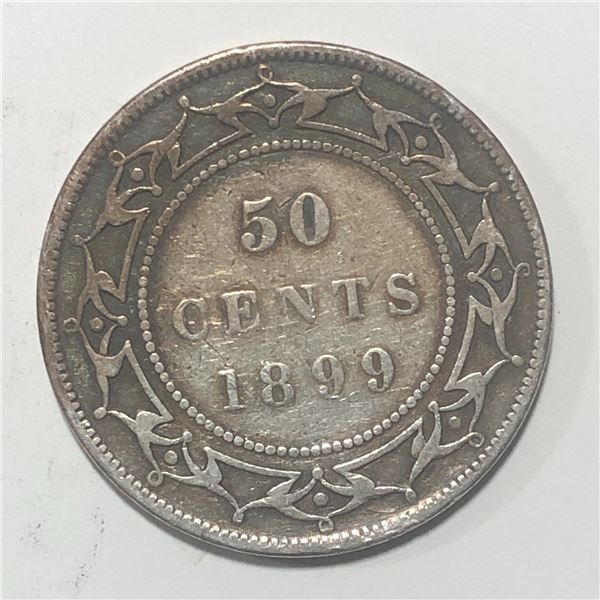 Newfoundland .50 cents 1899 Narrow 9's