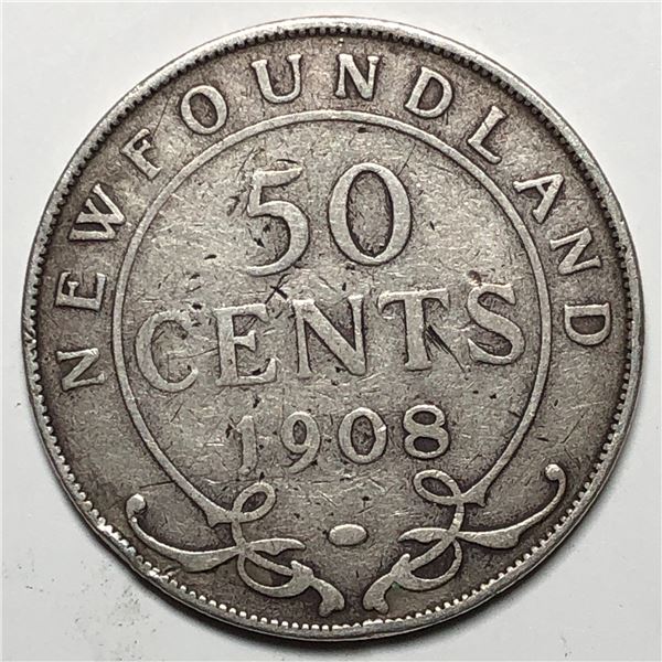 Newfoundland .50 cents 1908