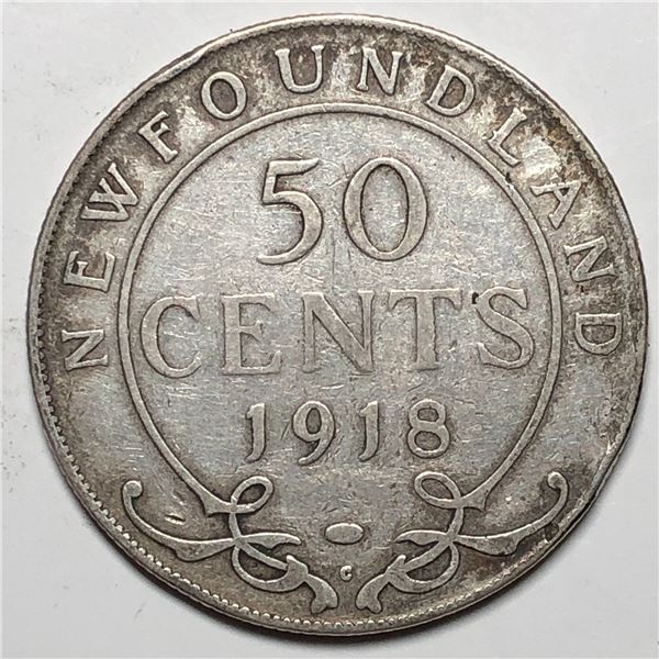 Newfoundland .50 cents 1918 F