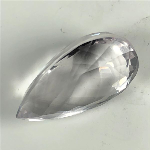 Real Gemstone Teer Drop Cut 28.4 Carats Hardness 8
