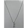 Image 2 : 1 1/2 CT 2 Stone Genuine Diamond 21" 14K White Gold Necklace, Pear Shape & Marquis Solitaires