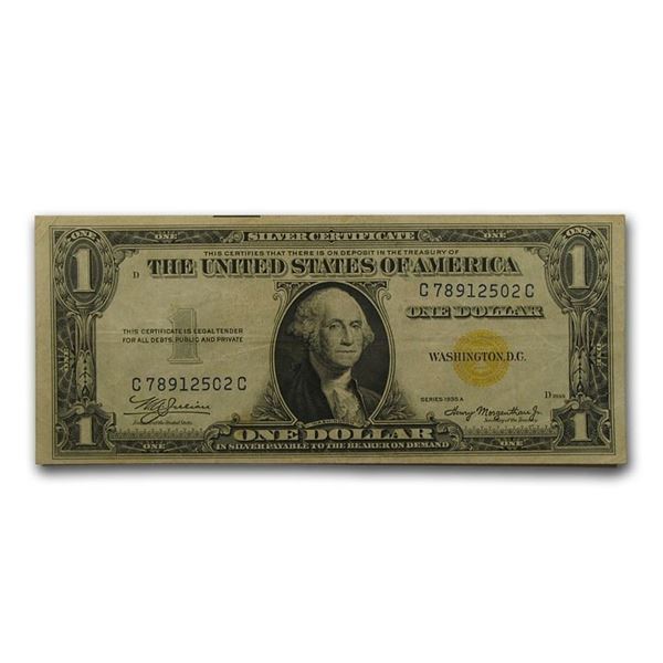 1935-A $1.00 Yellow Seal North Africa XF