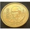 Image 1 : Rare! Mexico 1989 $1000 PESOS Coin (Famous Nun) Kim Juana De Asbaje Coat of Arms