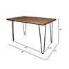 Image 2 : Organic Dining Table - Matte Brown. Dimensions: 58 x 32 x 30. Retail price: $1,518.00