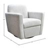 Image 2 : Cooper Swivel Club Chair - Woven Linen. Dimensions: 31 x 31 x 33. Retail price: $1,460.00