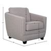 Image 2 : Baltimo Club Chair - Boucle Grey w/ Swivel Base, Dimensions: 33 x 35 x 32. Retail price: $1,235.00