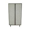 Image 1 : Matte Black Cane Bookcase w/ Full Doors - Dimensions: 35.5 x 15 x 69. Retail price: $1,980.00
