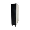 Image 2 : Matte Black Cane Bookcase w/ Full Doors - Dimensions: 35.5 x 15 x 69. Retail price: $1,980.00