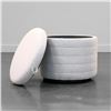 Image 2 : ElIo Storage Ottoman - Dimensions: 20 x 20 x 18. Retail price: $515.00