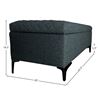 Image 2 : Reece Storage Bench - Charcoal Grey, Continental Collection. Dimensions: 47.5 x 20 x 18.5. Retail pr
