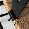 Image 8 : Frida Counter Stool - Black with Natural Seat - FRI-007