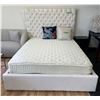 Image 1 : Jolie Queen Storage Bed - Cream with cushions