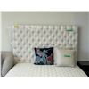 Image 2 : Jolie Queen Storage Bed - Cream with cushions