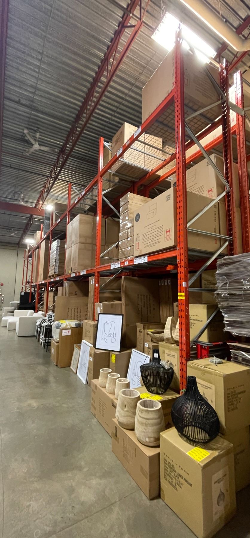 Warhouse Pallet Racking Set Orange - includes 8 vertical uprights ...