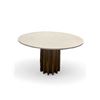 Image 1 : Round Cream Table (Approx. 47.5 DIA 30 H - Chairs Not Included )